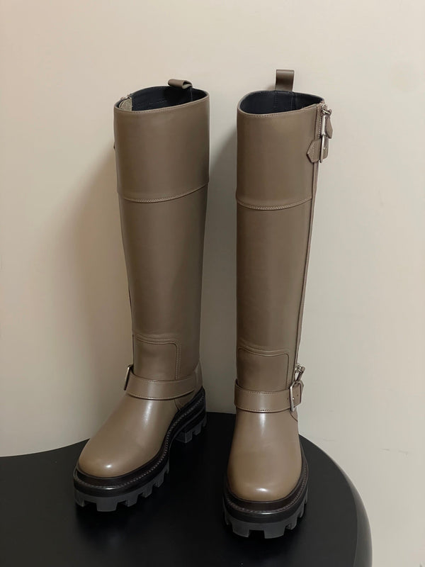 HM Jumping Boots 50mm Light Brown Edge Lock Calfskin
