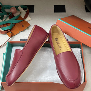 LP Anton Walk Loafers Muted Red Sheepskin 474796