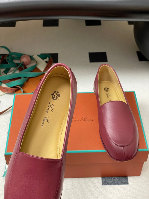 LP Anton Walk Loafers Muted Red Sheepskin 474796