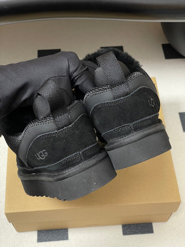 UGG Lowmel Sneaker Black Suede Mesh 522214