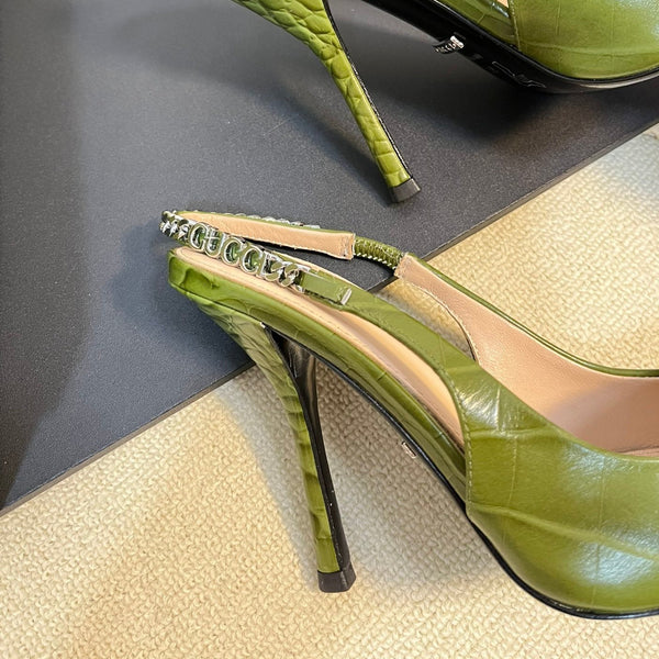 GG Women's High Heels  Green Juniper