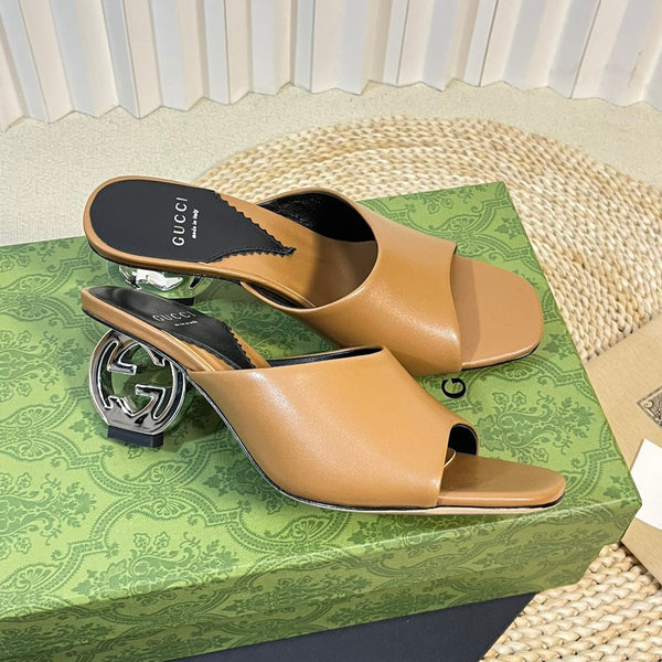 GG  Women's Heeled Sandals Gingerbread Brown