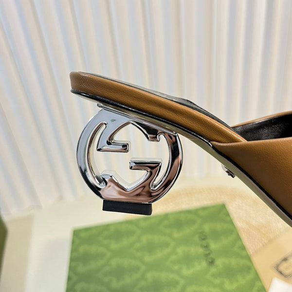 GG  Women's Heeled Sandals Gingerbread Brown