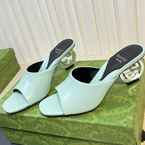 GG  Women's Heeled Sandals Vivid Sky Blue