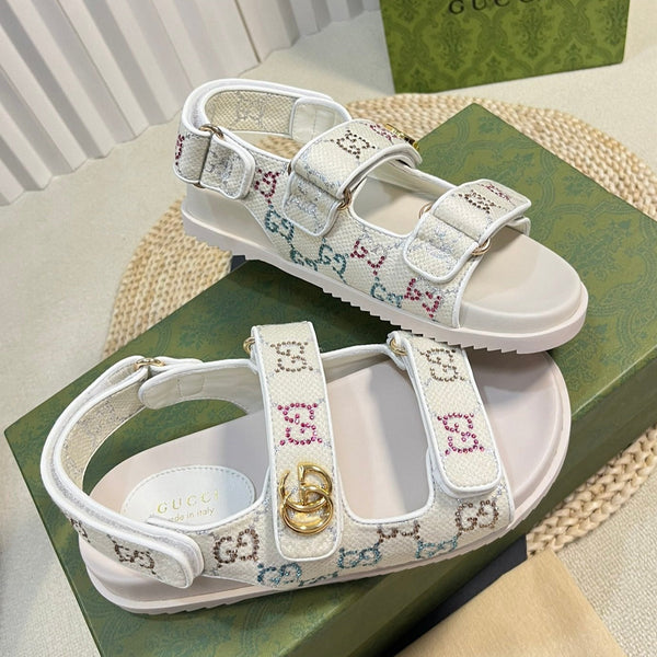 GG  Sandal With Double G White