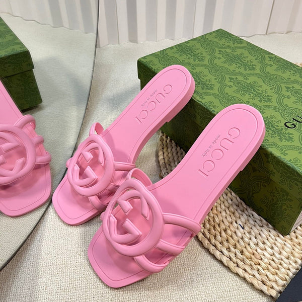 Ciabatta in gomma GG rosa