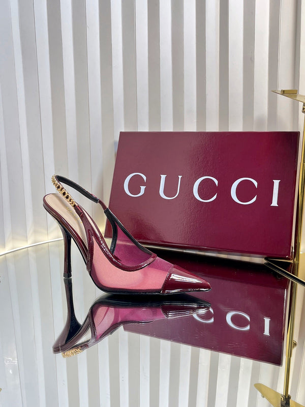 GC Signoria Slingback Pump Rosso Ancora Mesh Sheepskin 294520