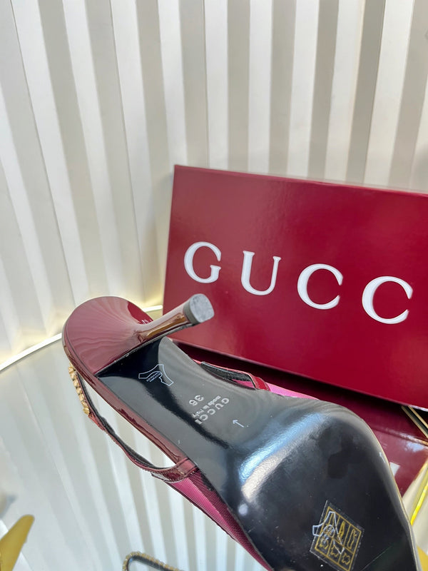 GC Signoria Slingback Pump Rosso Ancora Mesh Sheepskin 294520