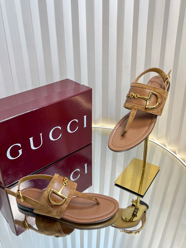 GC 25 Thong Sandal Brown Suede Sheepskin 294658