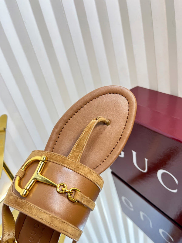 GC 25 Thong Sandal Brown Suede Sheepskin 294658