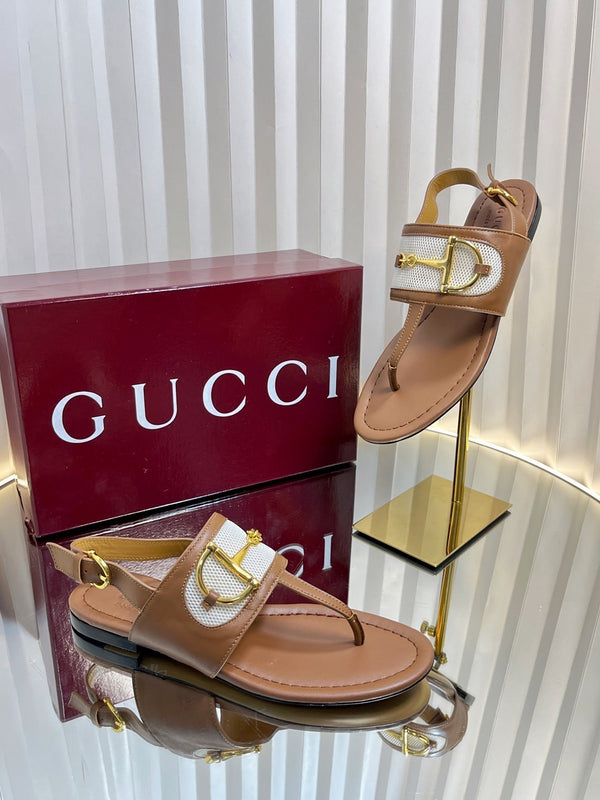 GC 25 Thong Sandal Brown Canvas Sheepskin 294670