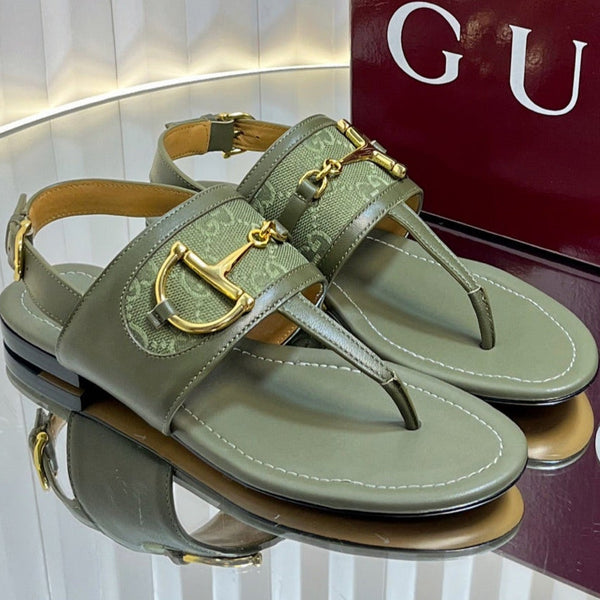 GC 25 Thong Sandal Dark Green Canvas 294683