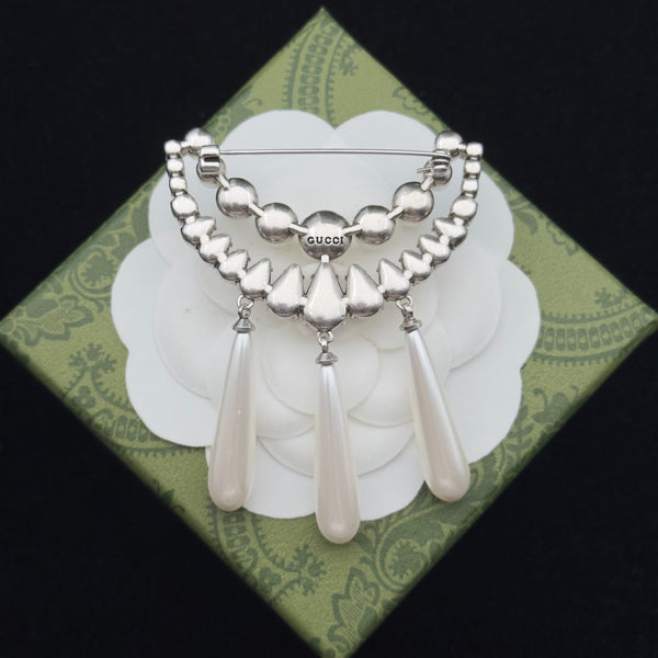 Gucci Brooch Silver 184022