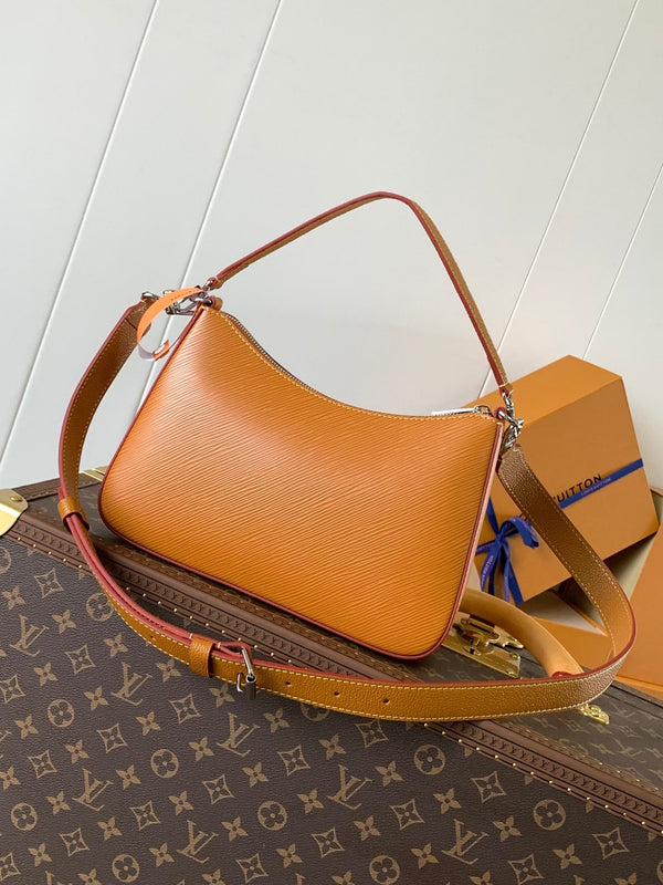 LV Marelle 25cm Caramel Epi Grain Cowhide Metal HW