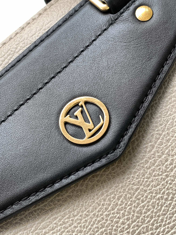 LV Nano LV Biker 38cm Black Beige Sheepskin & Cowhide Metal