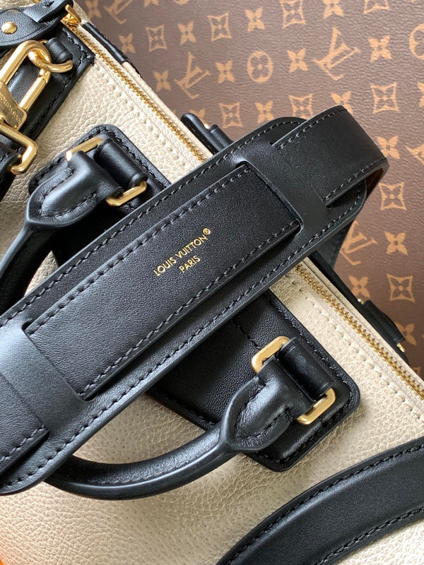 LV Nano LV Biker 30cm Black Beige Sheepskin & Cowhide Metal