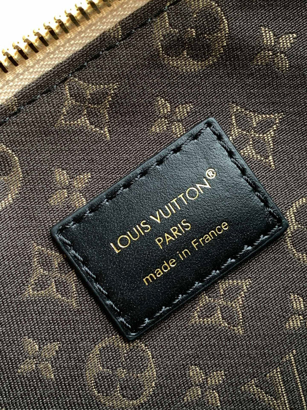 LV Nano LV Biker 30cm Black Beige Sheepskin & Cowhide Metal