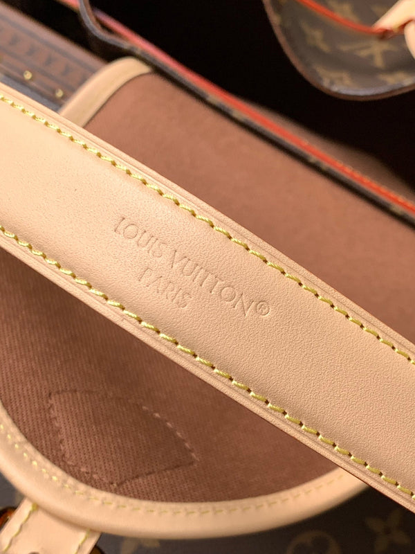 LV Odyssee MM 36cm Marrone Beige Tela Monogram e Pelle di Vacchetta