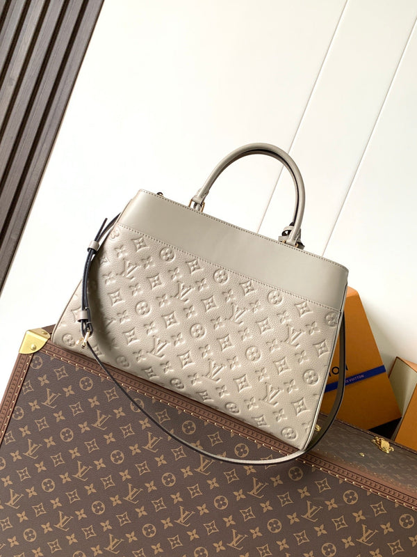 LV City Avenue PM 38.5cm Apricot Monogram Embossed Shadow Cowhide
