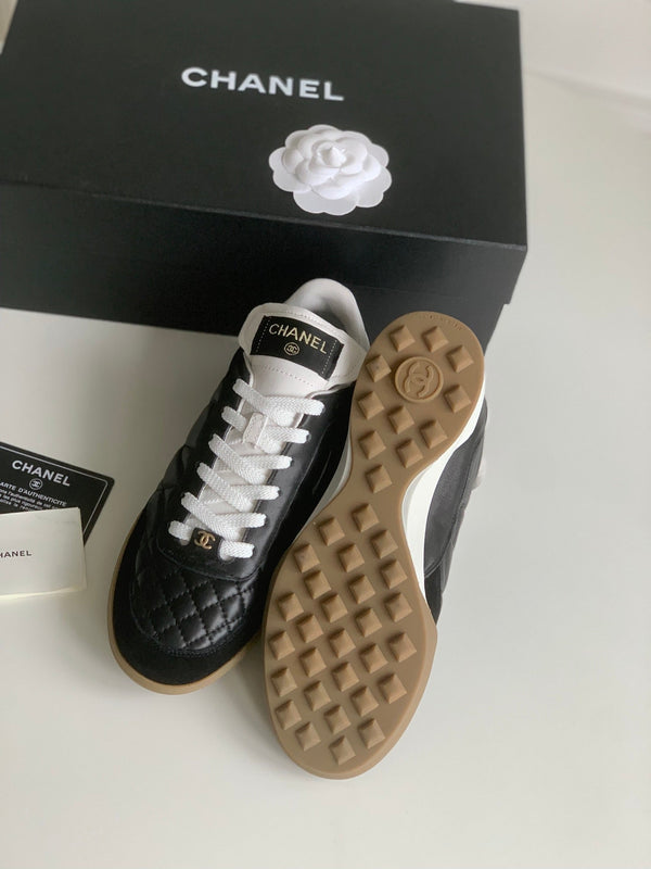 CC Sneaker In Black Lambskin Quilted 143552
