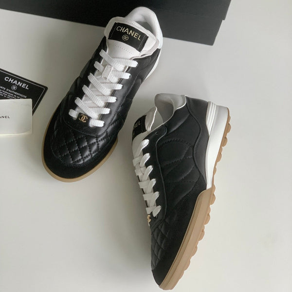 CC Sneaker In Black Lambskin Quilted 143552