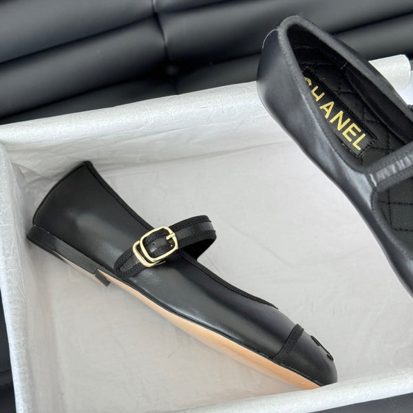 cc mary jane black quilted calfskin