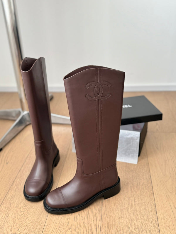 CC Knight Martin boots Burgundy Calfskin and Lining Lambskin
