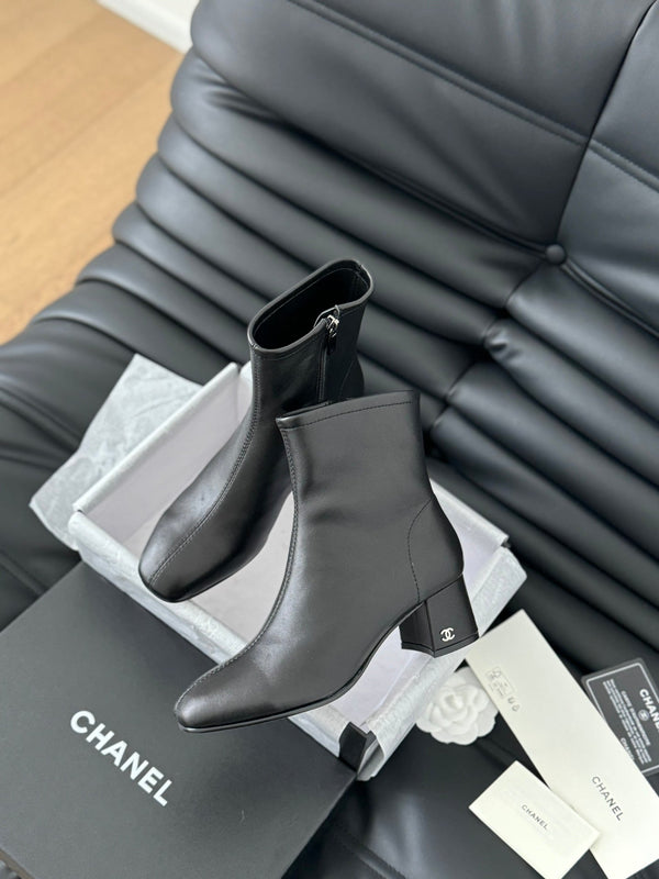 CC Ankle Boot Black Calfskin