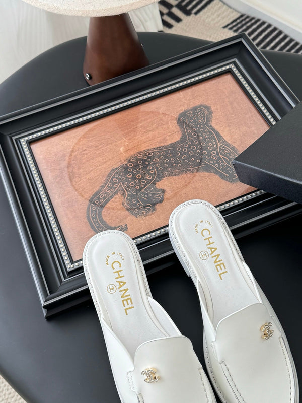 CC 25C Mule White Calfskin 280563