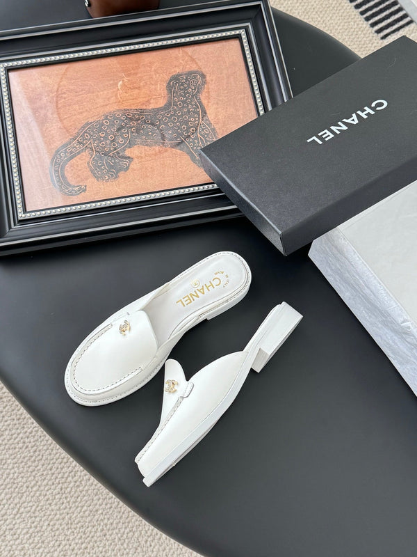 CC 25C Mule White Calfskin 280563