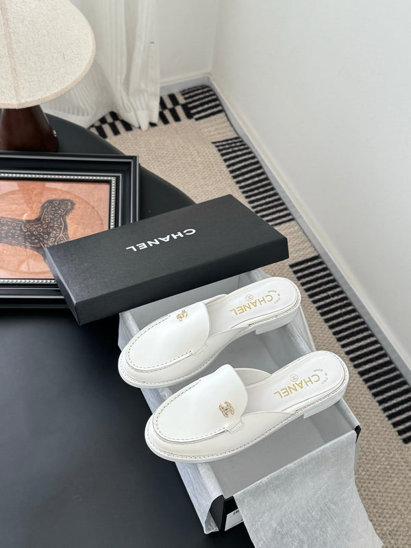 CC 25C Mule White Calfskin 280563