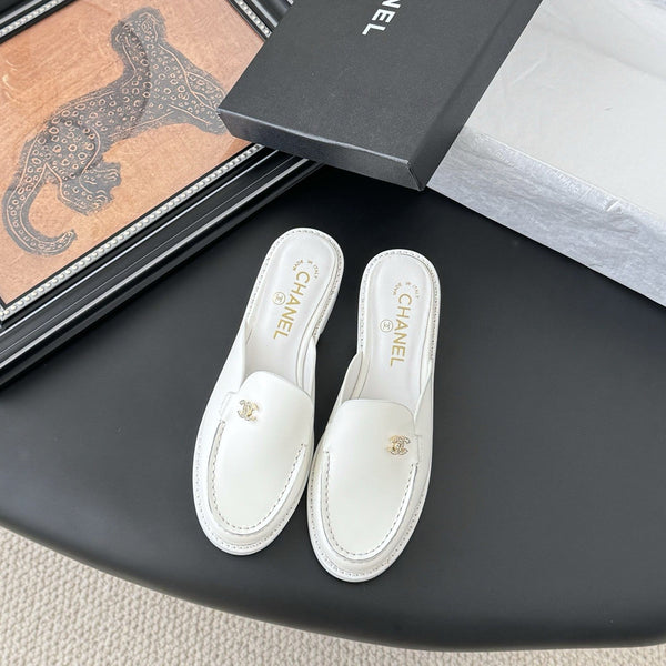 CC 25C Mule White Calfskin 280563