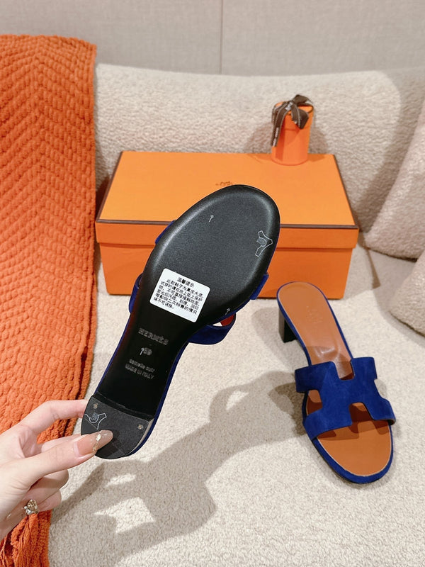 HM Oasis Sandals Dark Navy Calfskin 312713