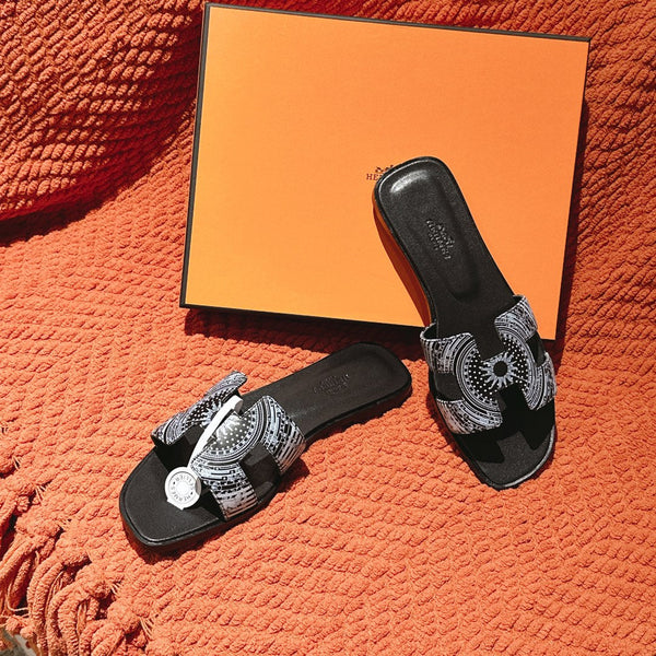 Sandali HM 3D Oran in pelle di vitello nera 243961