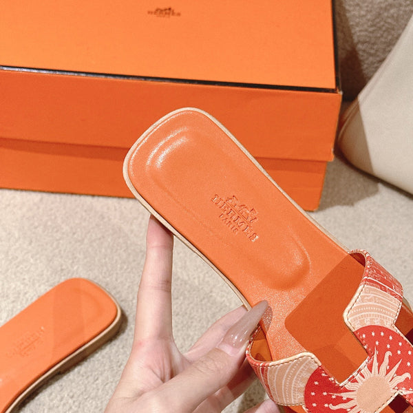 Sandali HM 3D Oran in pelle di vitello arancione 243962