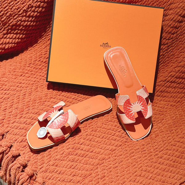 Sandali HM 3D Oran in pelle di vitello arancione 243962