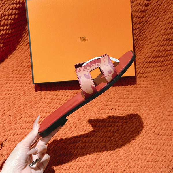 HM 3D Oran Sandals Red Calfskin 243966