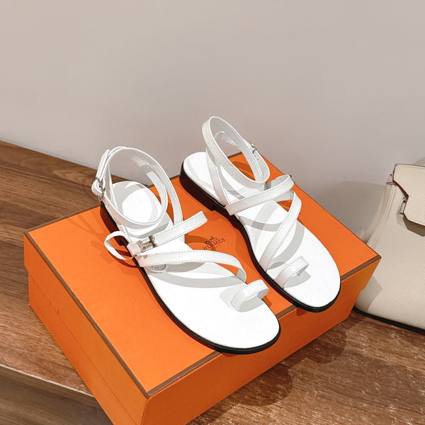 HM Harmonie Sandal White Swift Calfskin 256885