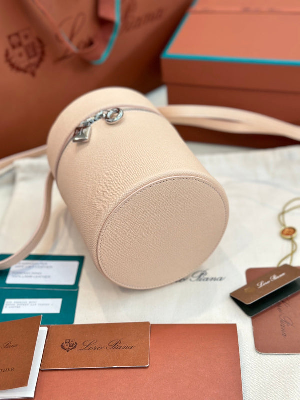 BORSA EXTRA CASE MEDIA 16 IN PELLE DI VITELLO LISCIA ROSA CHIARO CON FERRAMENTA ARGENTO