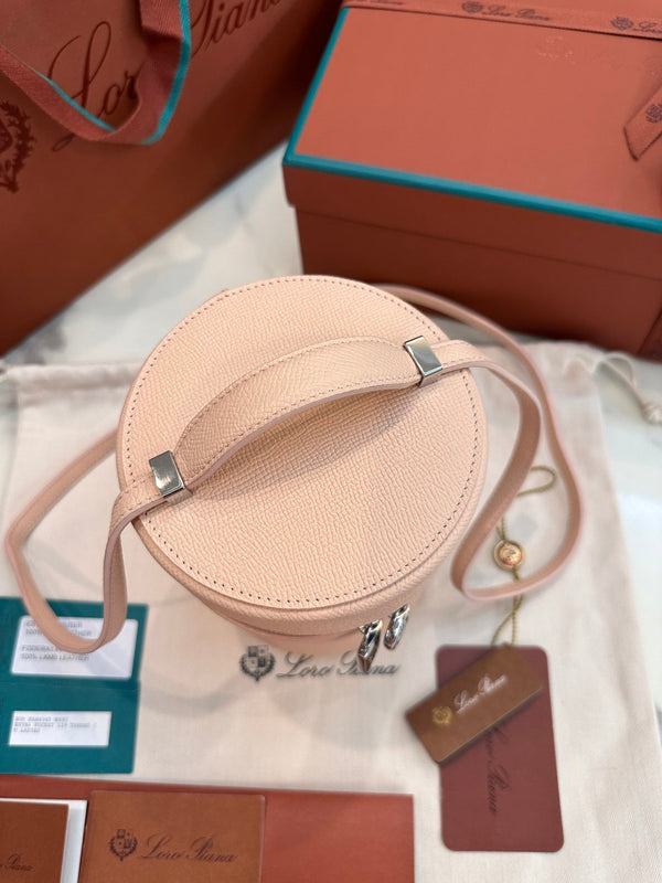 BORSA EXTRA CASE MEDIA 16 IN PELLE DI VITELLO LISCIA ROSA CHIARO CON FERRAMENTA ARGENTO