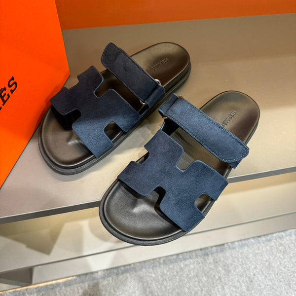 SANDALO HM CYPRUS IN CAMOSCIO BLU MARINO