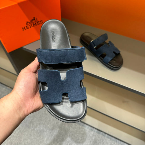 SANDALO HM CYPRUS IN CAMOSCIO BLU MARINO