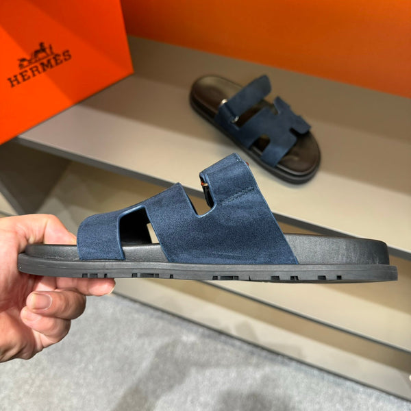 SANDALO HM CYPRUS IN CAMOSCIO BLU MARINO