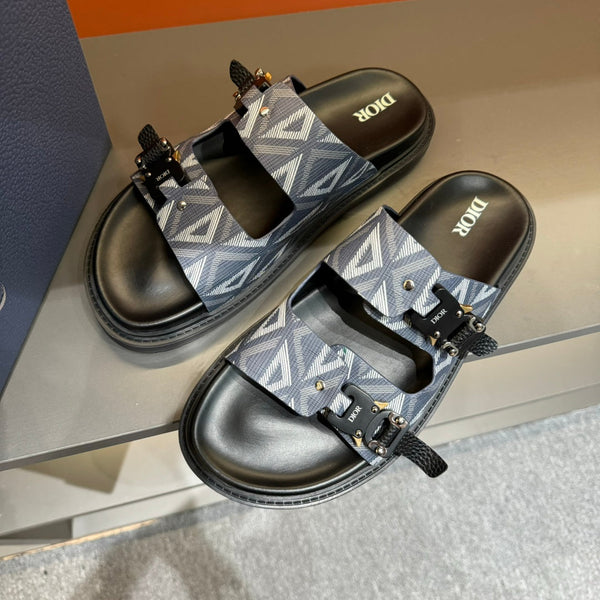 CD DOUBLE H-TOWN SANDAL ANCHOR CALFSKIN