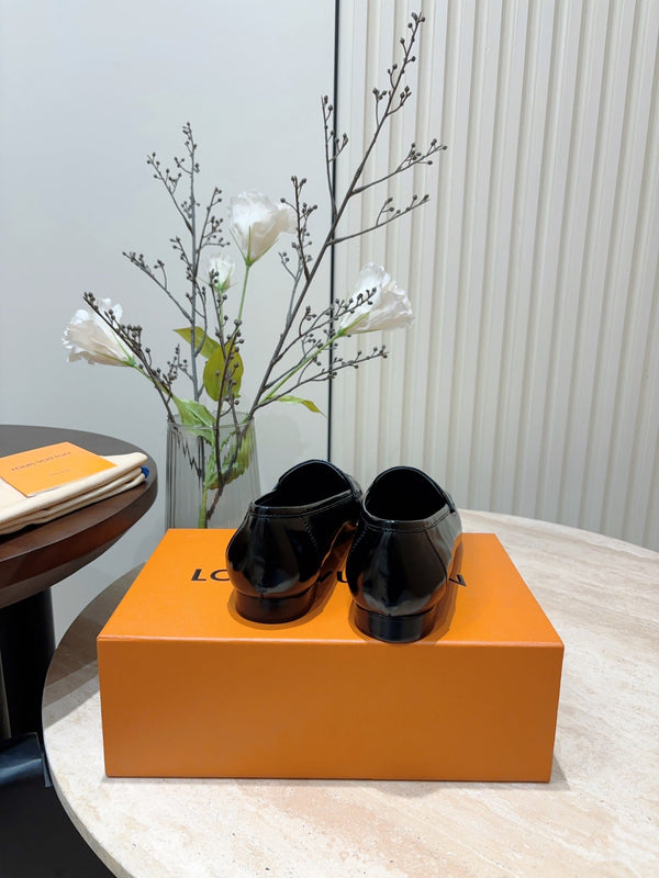 Mocassini LV Soho in pelle di vitello nera lucida