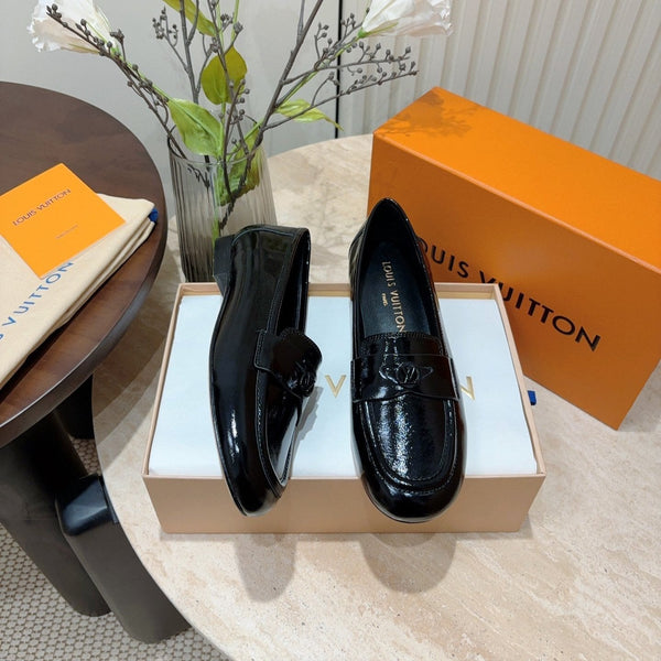 Mocassini LV Soho in pelle di vitello nera lucida