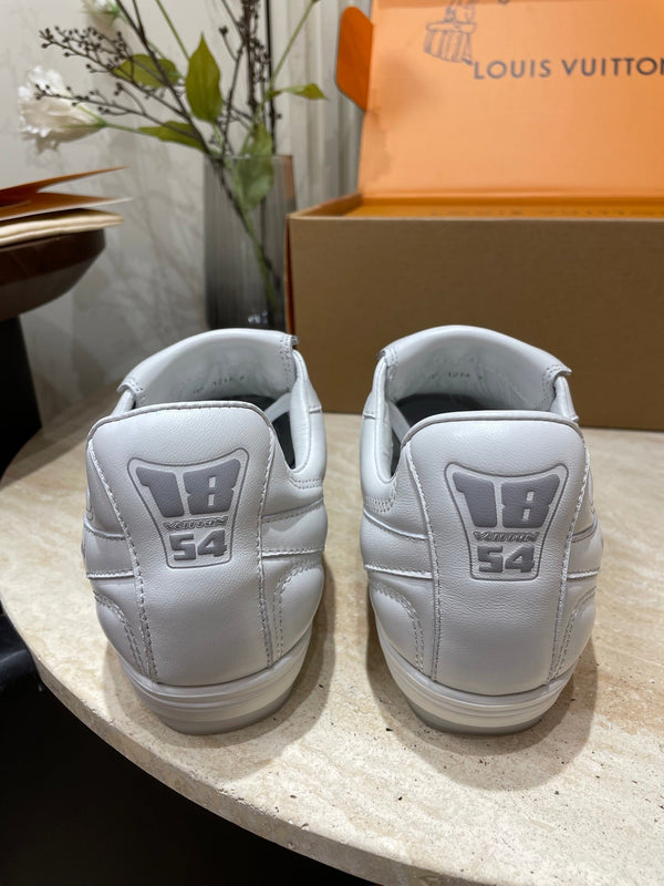 FOOTPRINT SOCCER SNEAKER IN WHITE CALFSKIN