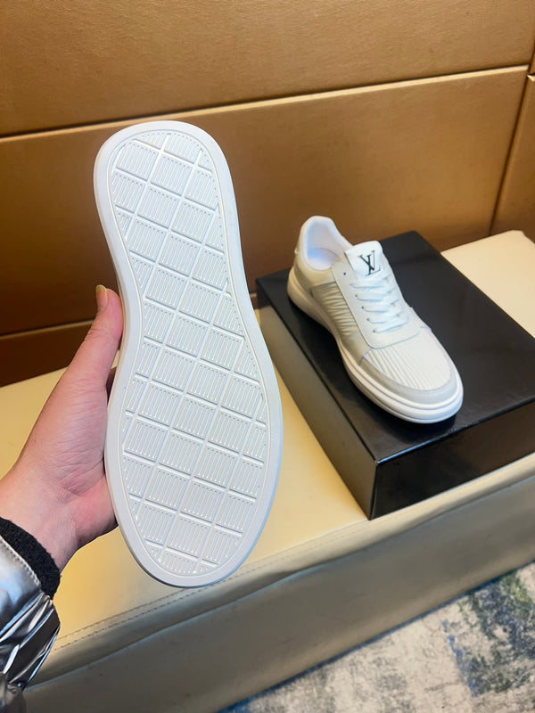 SNEAKERS LV IN VITELLO BIANCO E CAMOSCIO