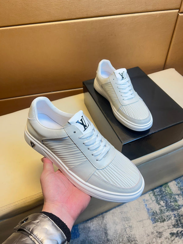 SNEAKERS LV IN VITELLO BIANCO E CAMOSCIO