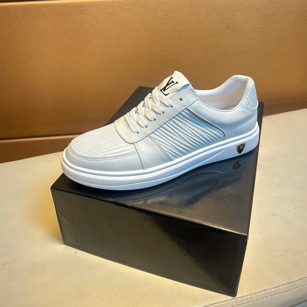 SNEAKERS LV IN VITELLO BIANCO E CAMOSCIO